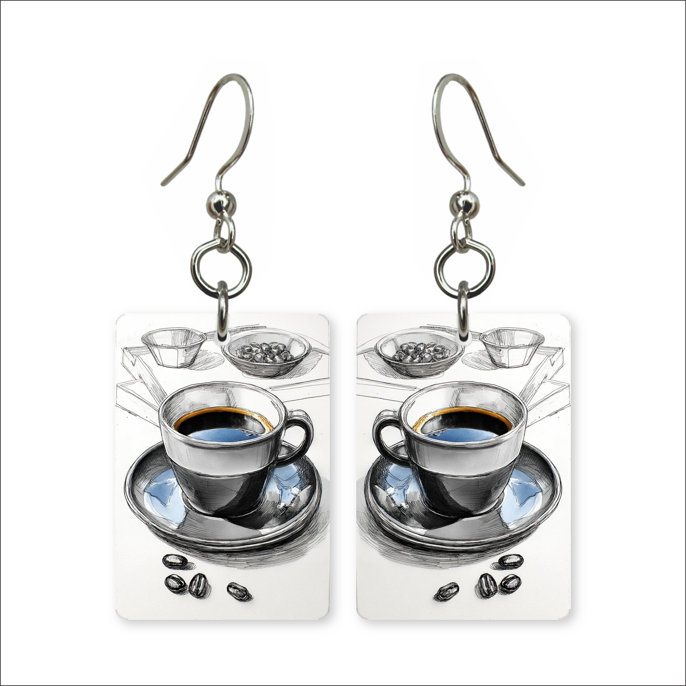 Coffee Sketch Earrings