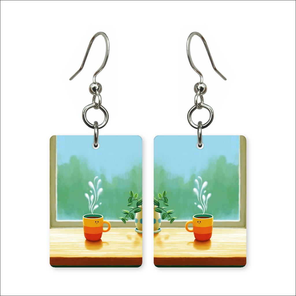 Windowsill Coffee Earrings