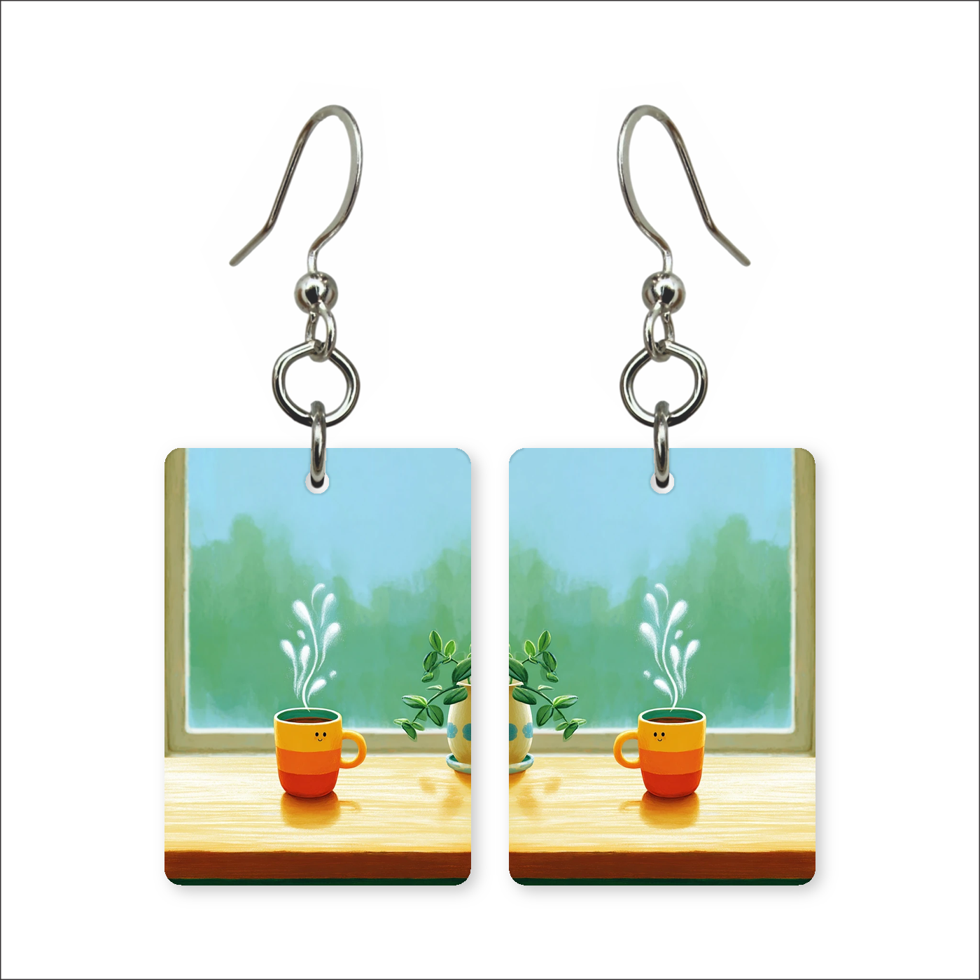 Windowsill Coffee Earrings