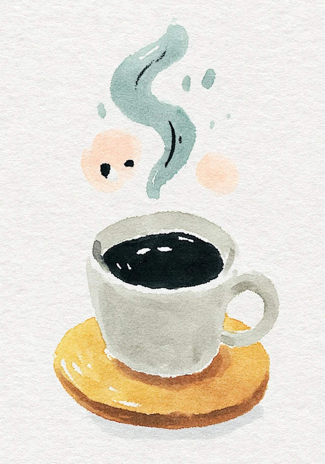 Watercolor Coffee Earrings