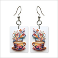 Paper Art Coffee Earrings