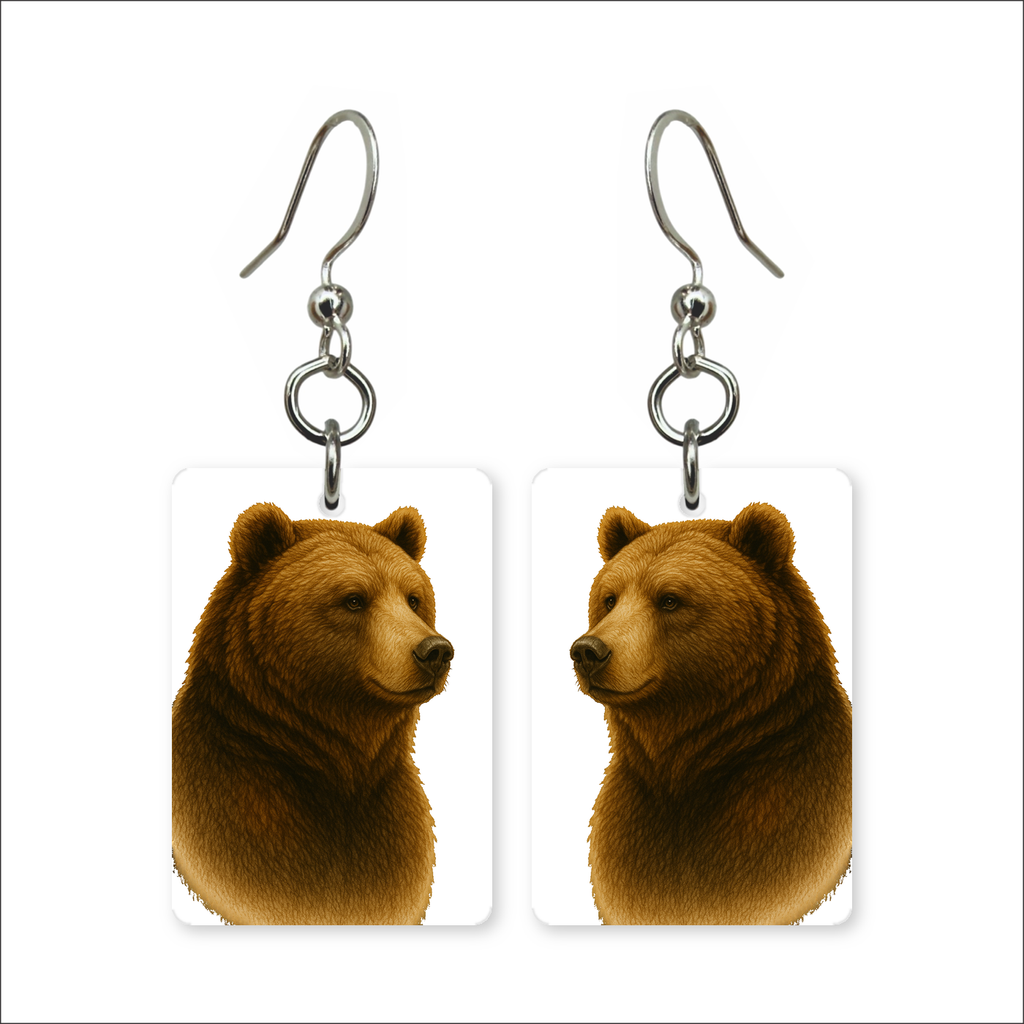 Grizzly Bear Earrings