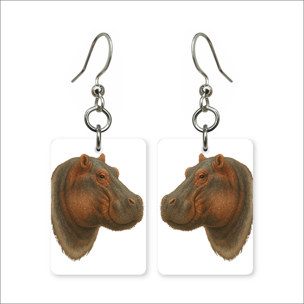 River Hippo Earrings