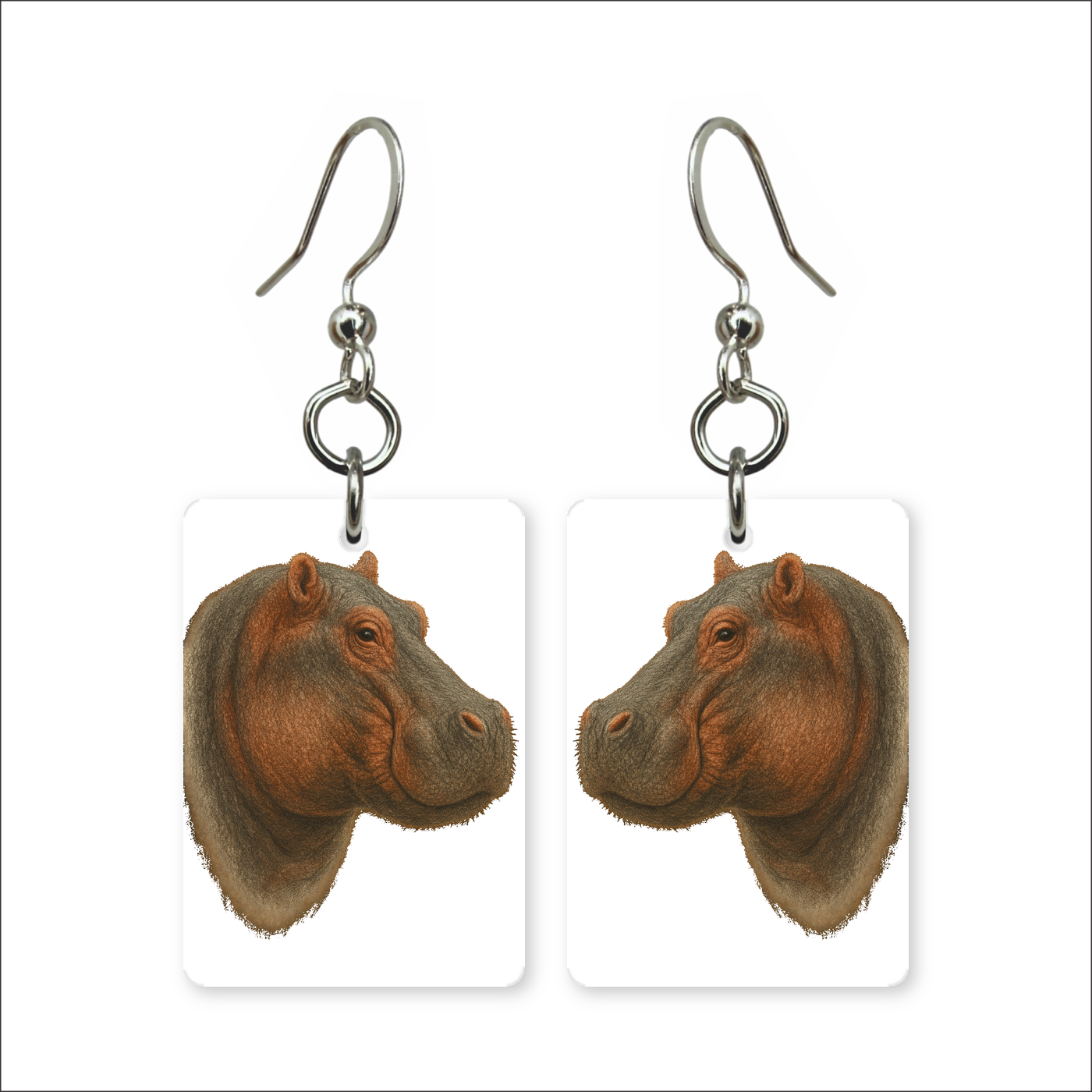 River Hippo Earrings