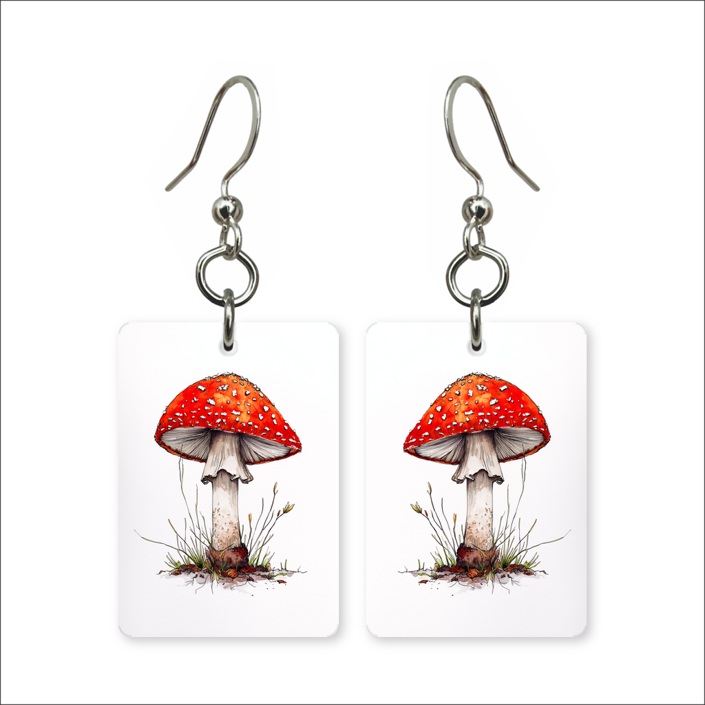 Fly Agaric Sketch Earrings