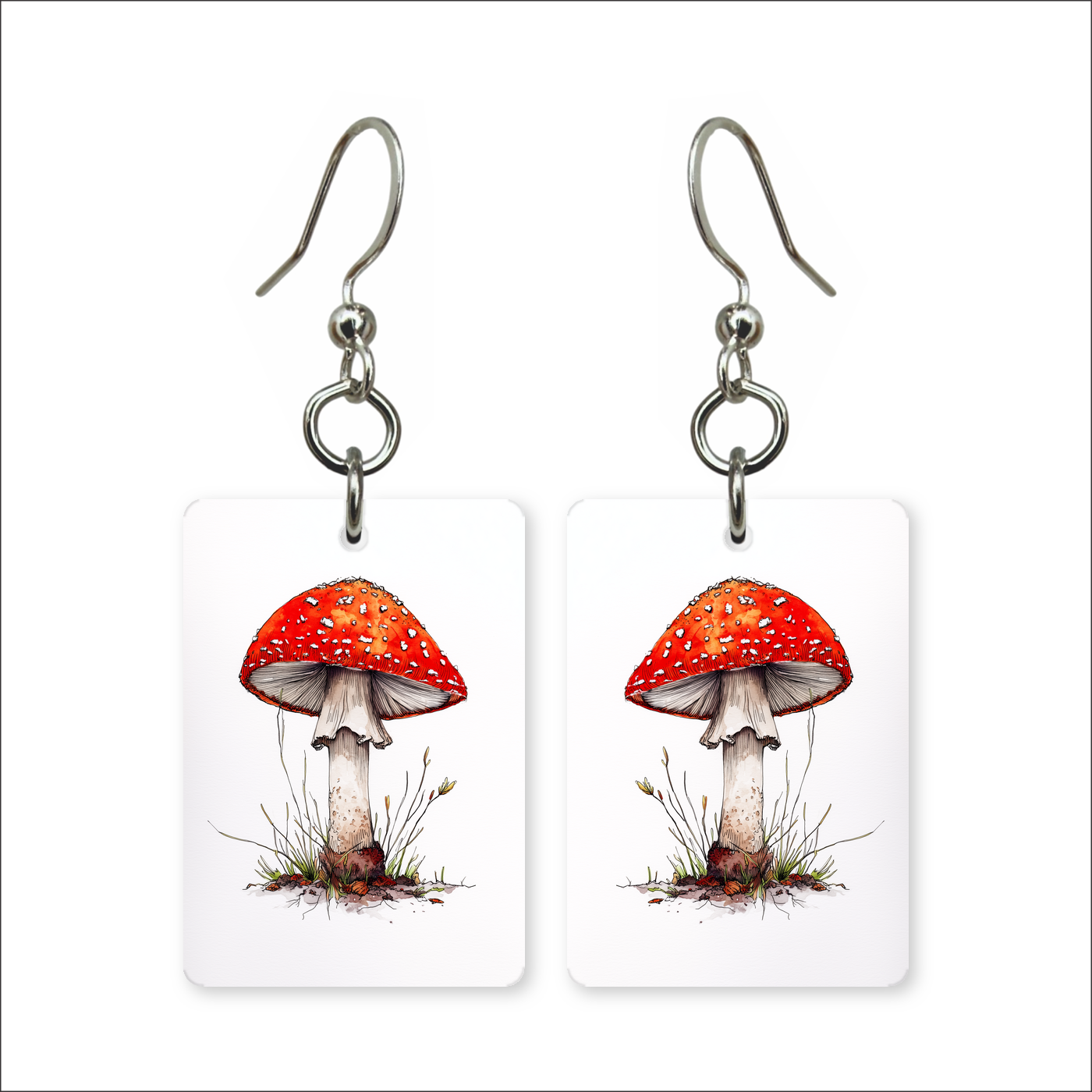 Fly Agaric Sketch Earrings