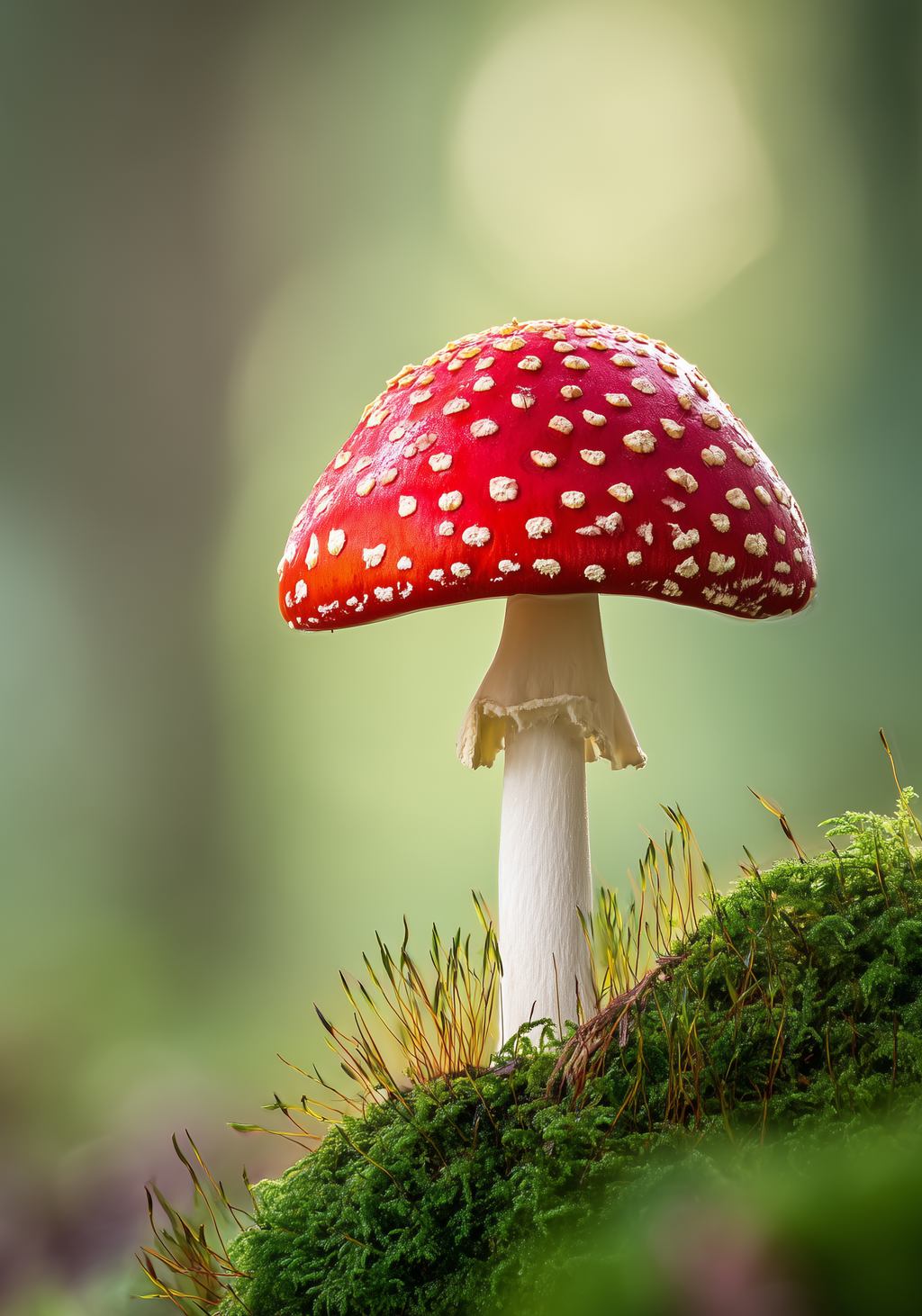 Mossy Red Cap Earrings