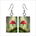 Mossy Red Cap Earrings