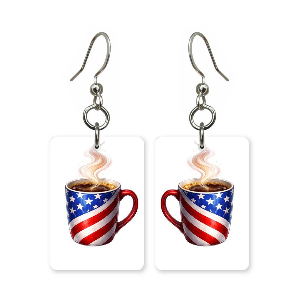 Patriot Coffee Mug Earrings | FW121A