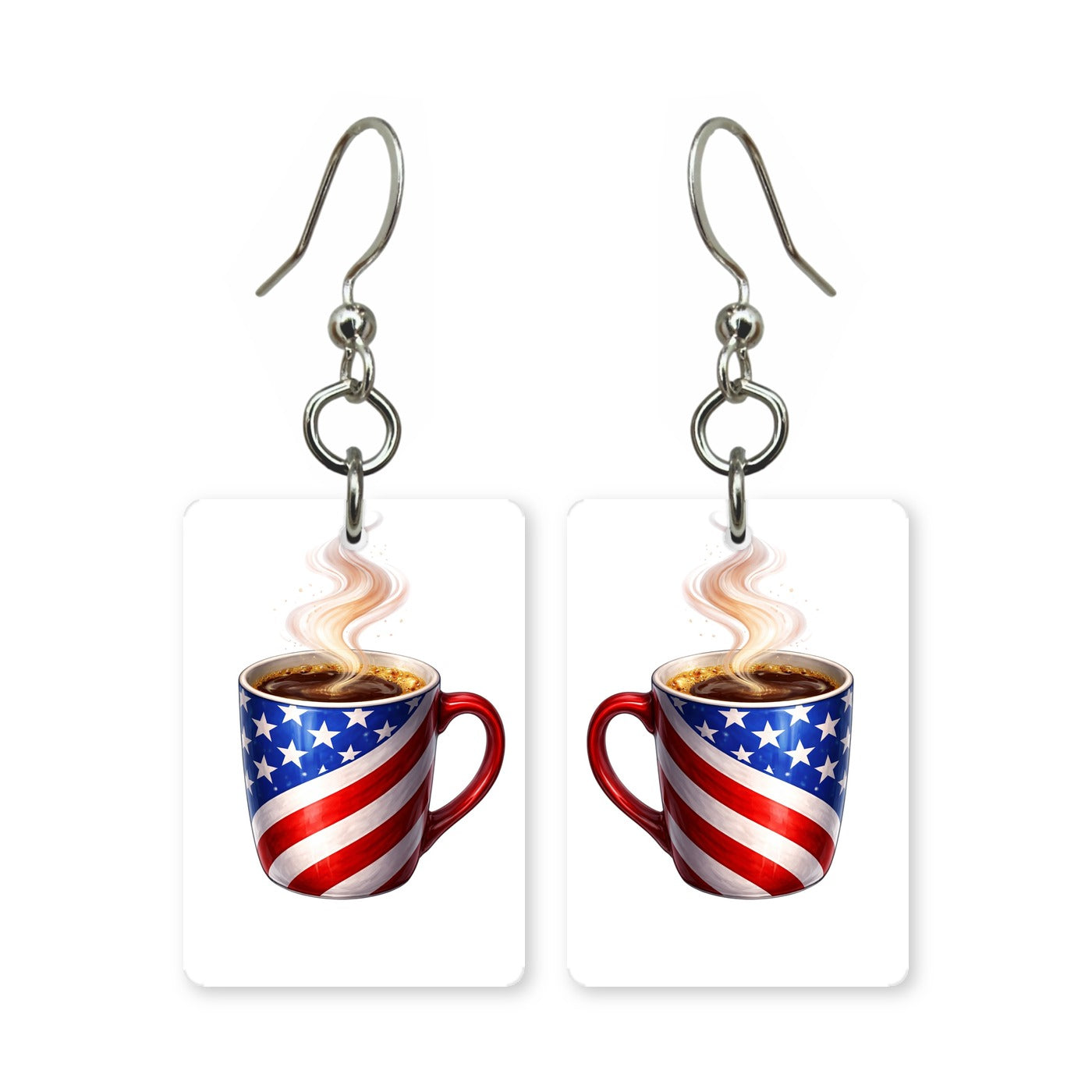 Patriot Coffee Mug Earrings | FW121A