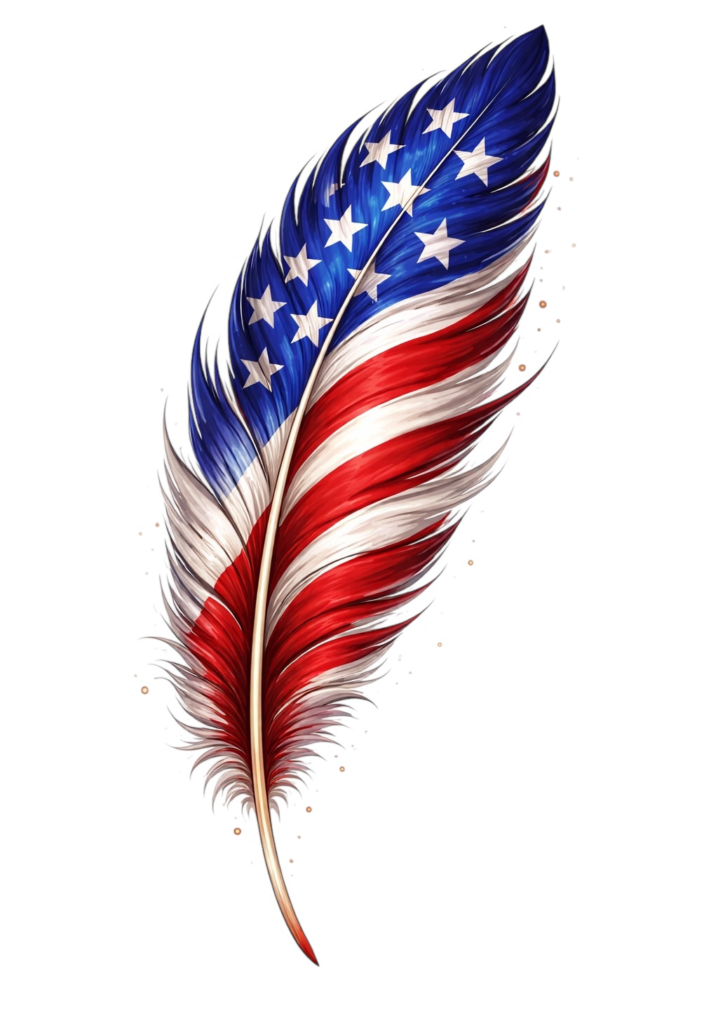 Flag Feather Earrings | FW121C