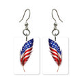 Flag Feather Earrings | FW121C