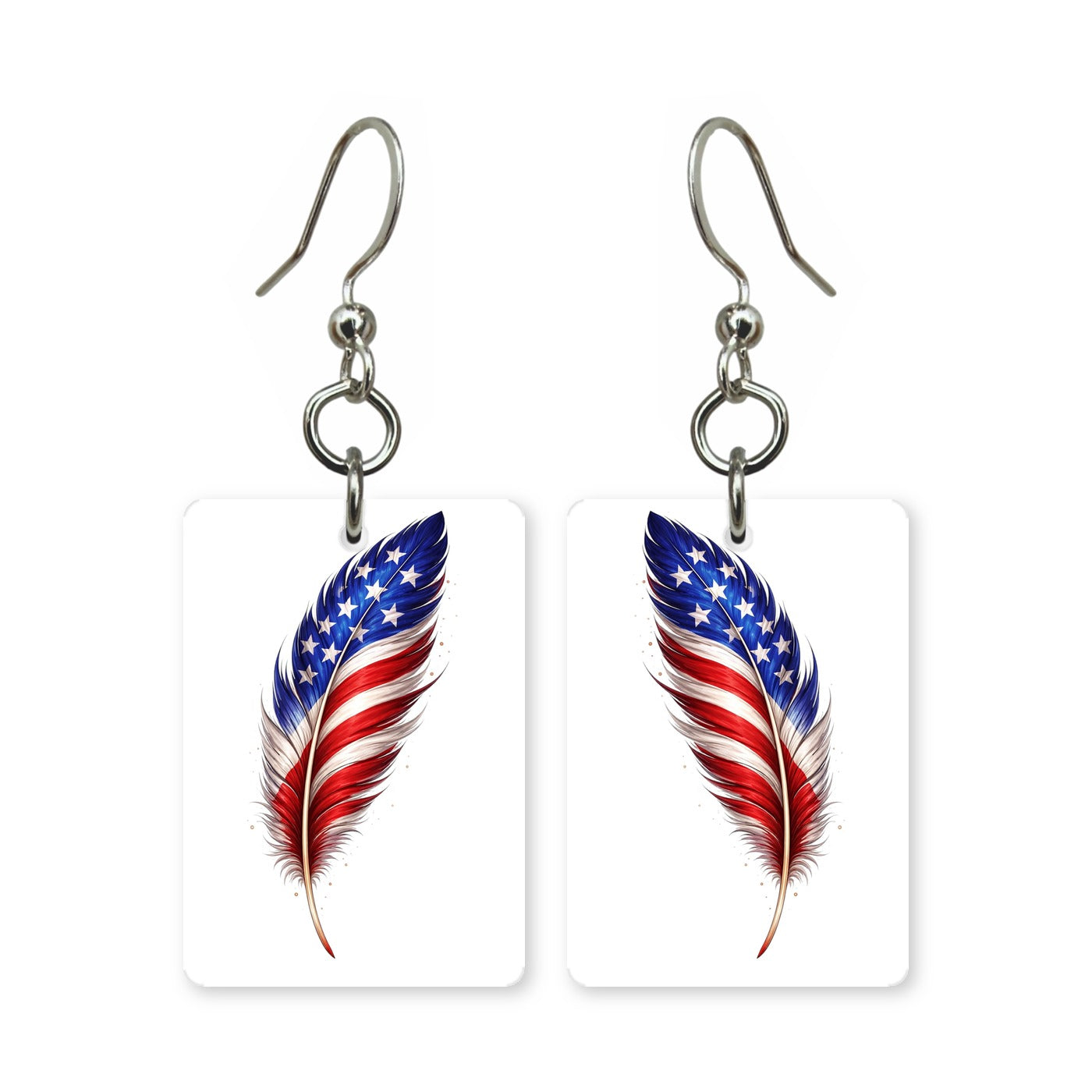 Flag Feather Earrings | FW121C