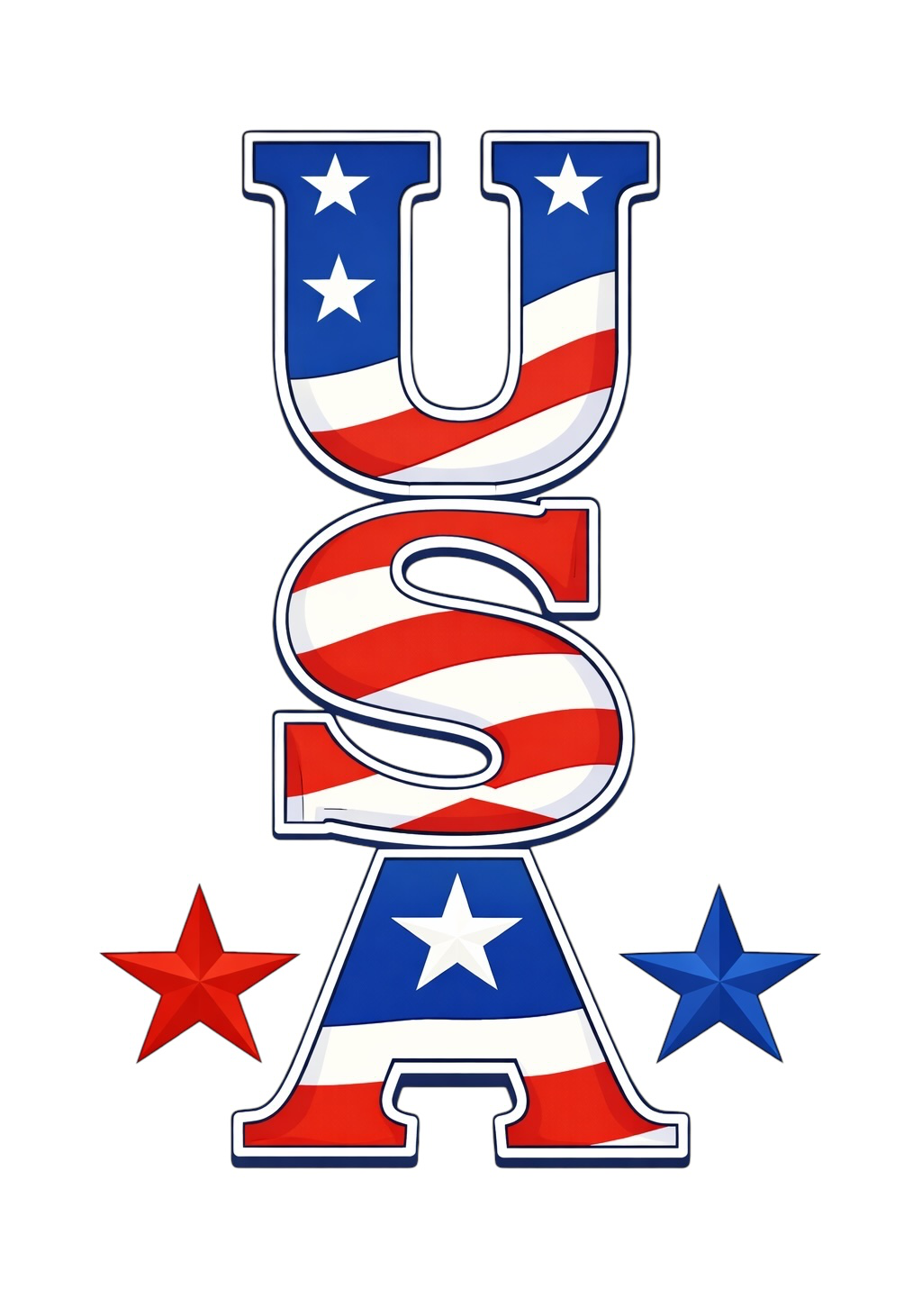 USA Letters Earrings | FW121F