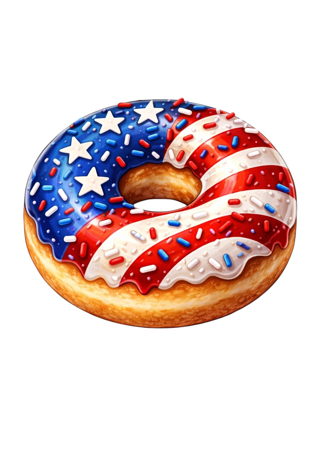 Star Spangled Donut Earrings | FW121I