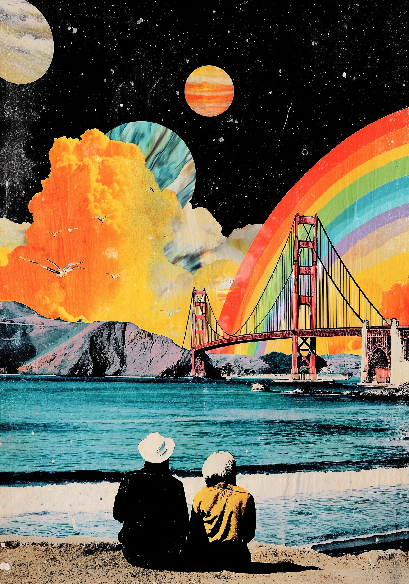 Rainbow Bridge Sunset Earrings | FW122B