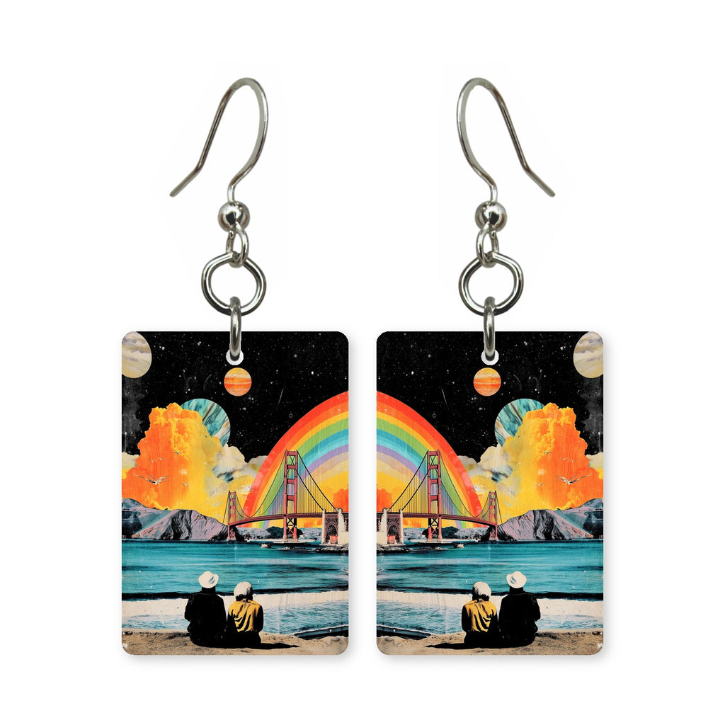 Rainbow Bridge Sunset Earrings | FW122B