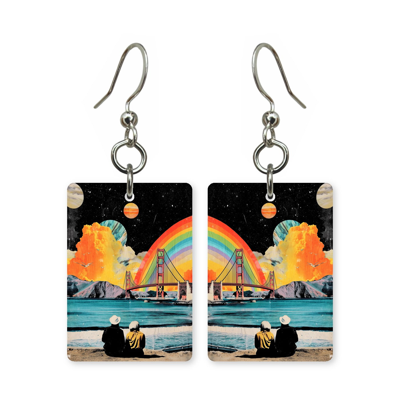 Rainbow Bridge Sunset Earrings | FW122B