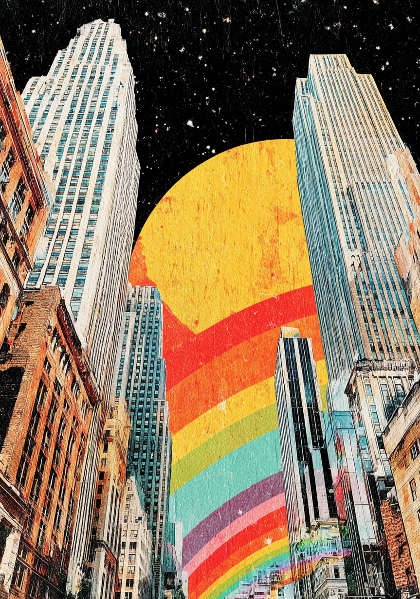 Rainbow Skyline Earrings | FW122C
