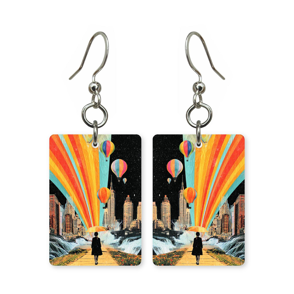 Rainbow Ray Balloons Earrings | FW122D