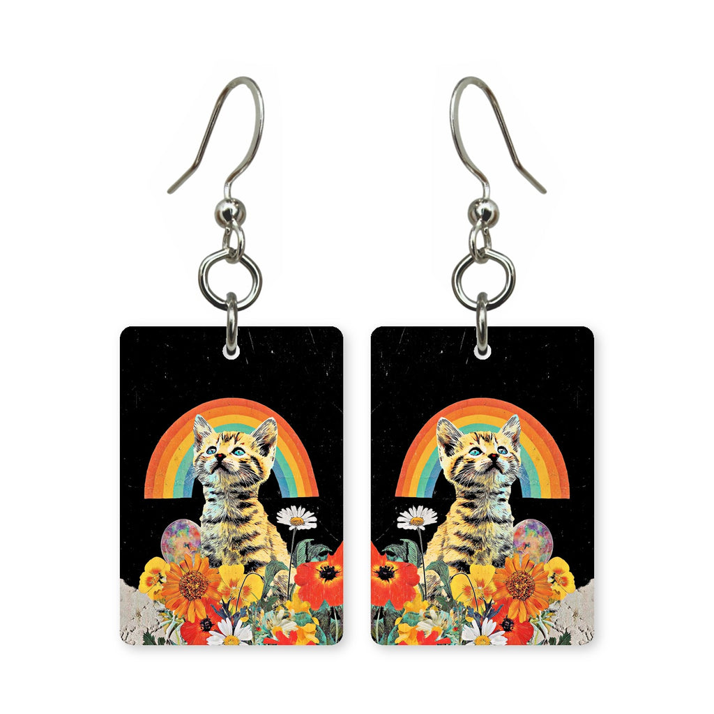 Rainbow Cat Earrings | FW122F