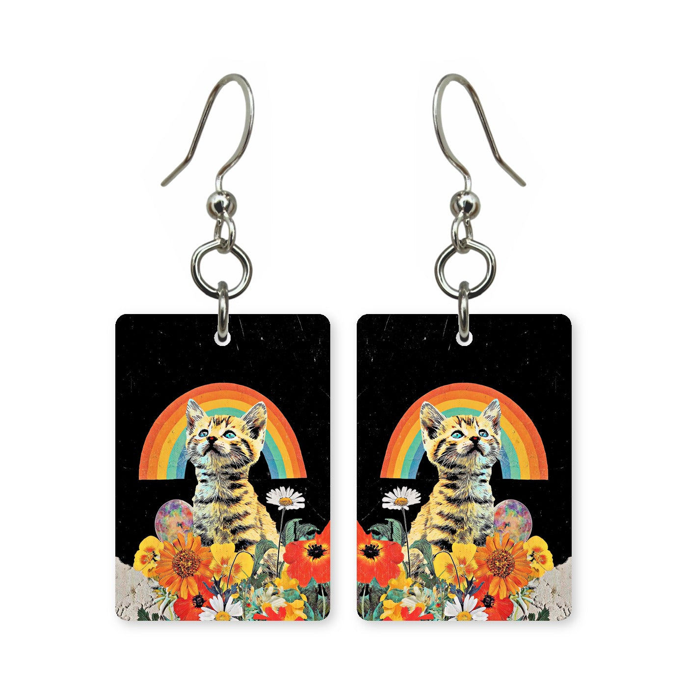 Rainbow Cat Earrings | FW122F