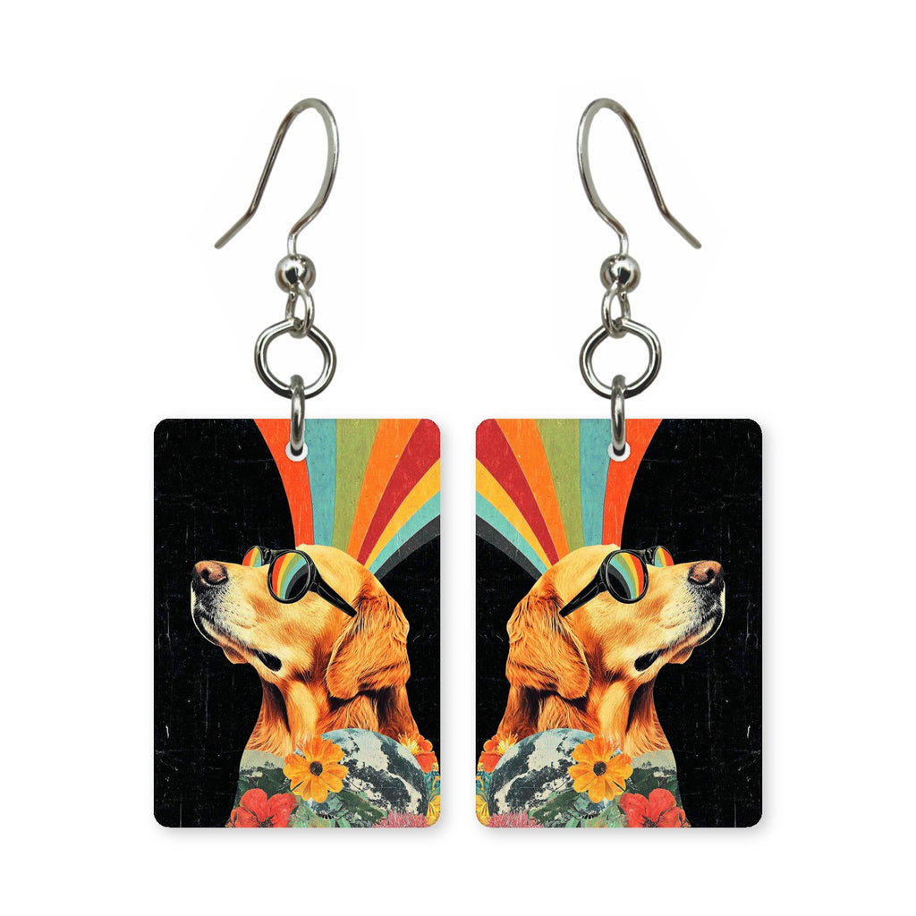 Rainbow Dog Earrings | FW122G