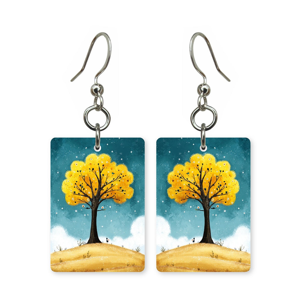 Golden Night Tree Earrings | FW123A
