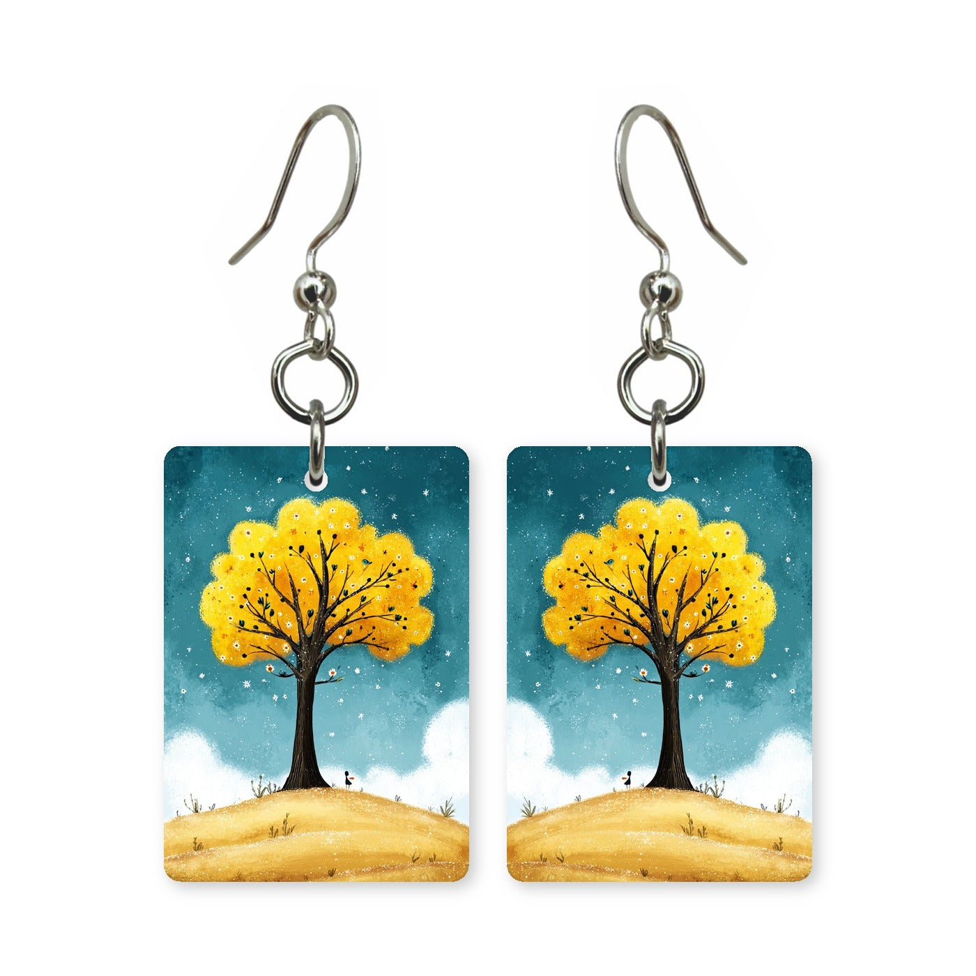 Golden Night Tree Earrings | FW123A