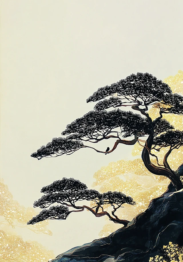 Ink Bonsai Earrings | FW123C