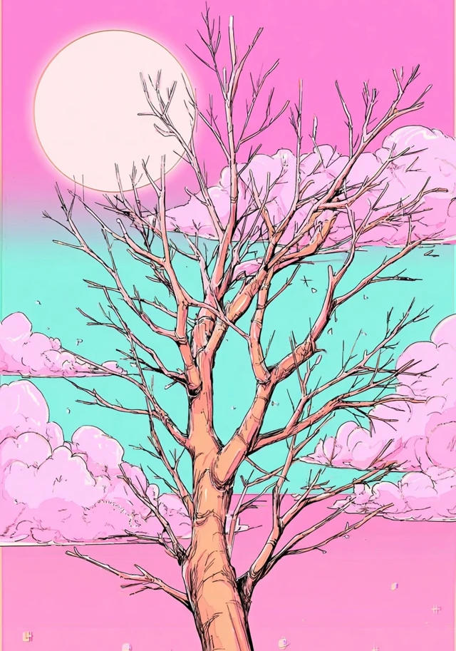 Blush Winter Tree Earrings | FW123D