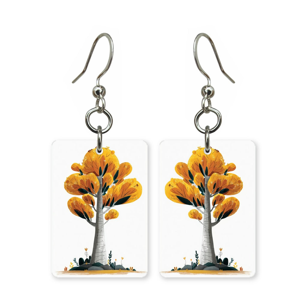 Golden Spire Tree Earrings | FW123E