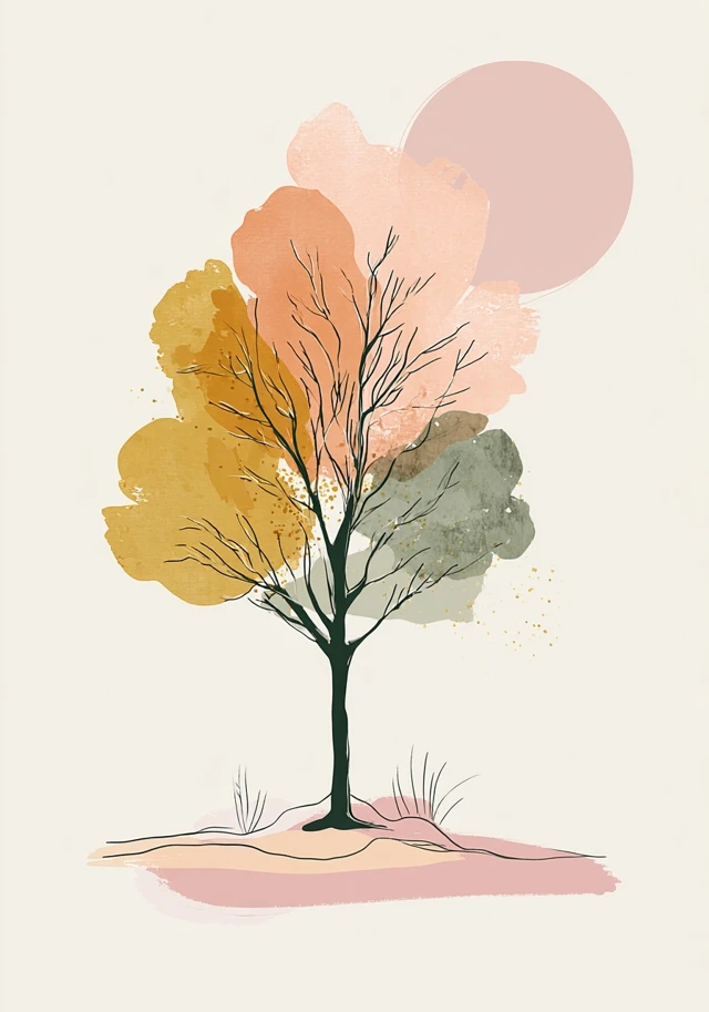 Soft Blush Tree Earrings | FW123F