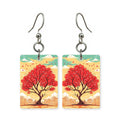 Red Bloom Village Earrings | FW123J