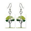 Simple Green Tree Earrings | FW123K