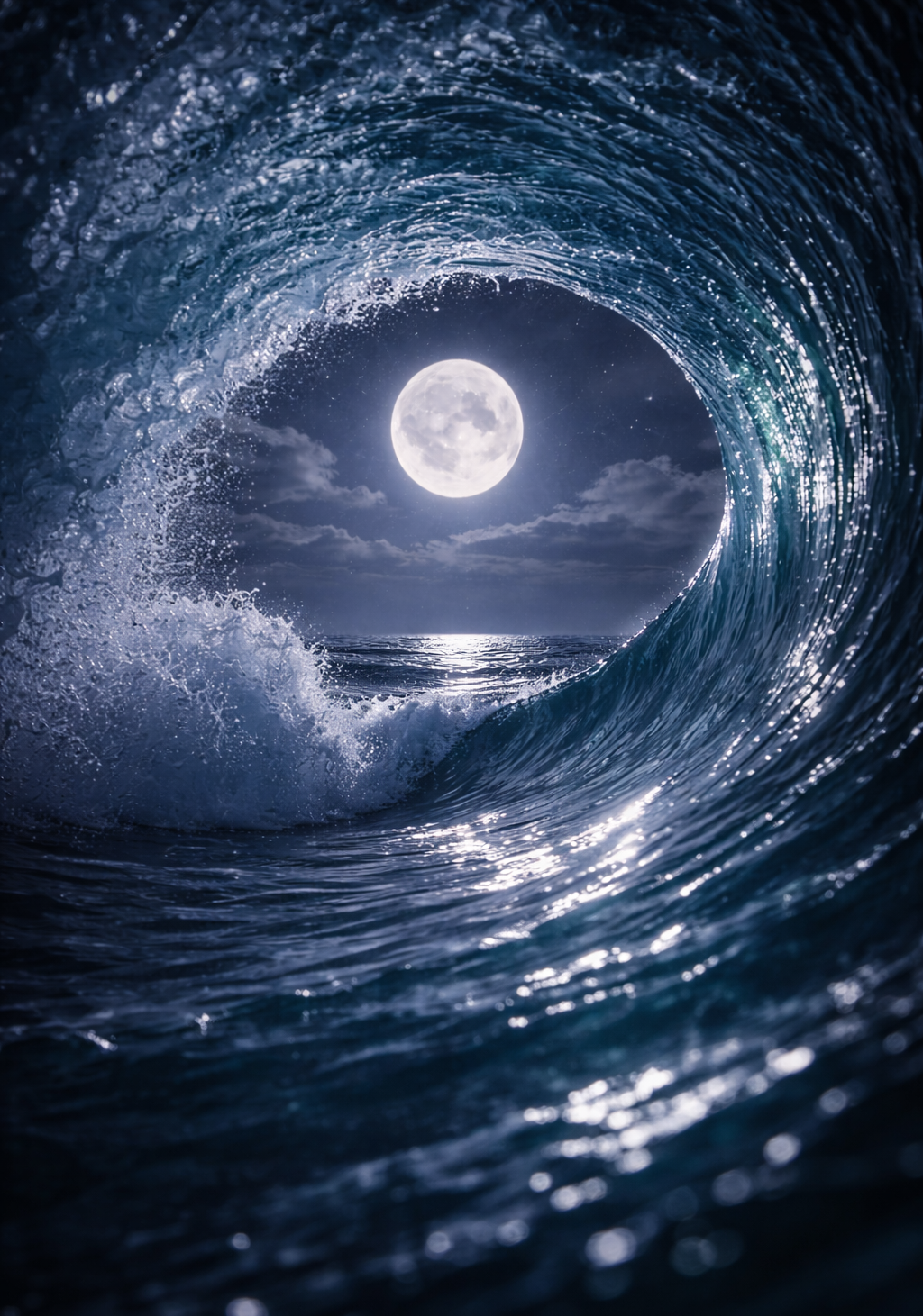 Moonlit Wave Earrings