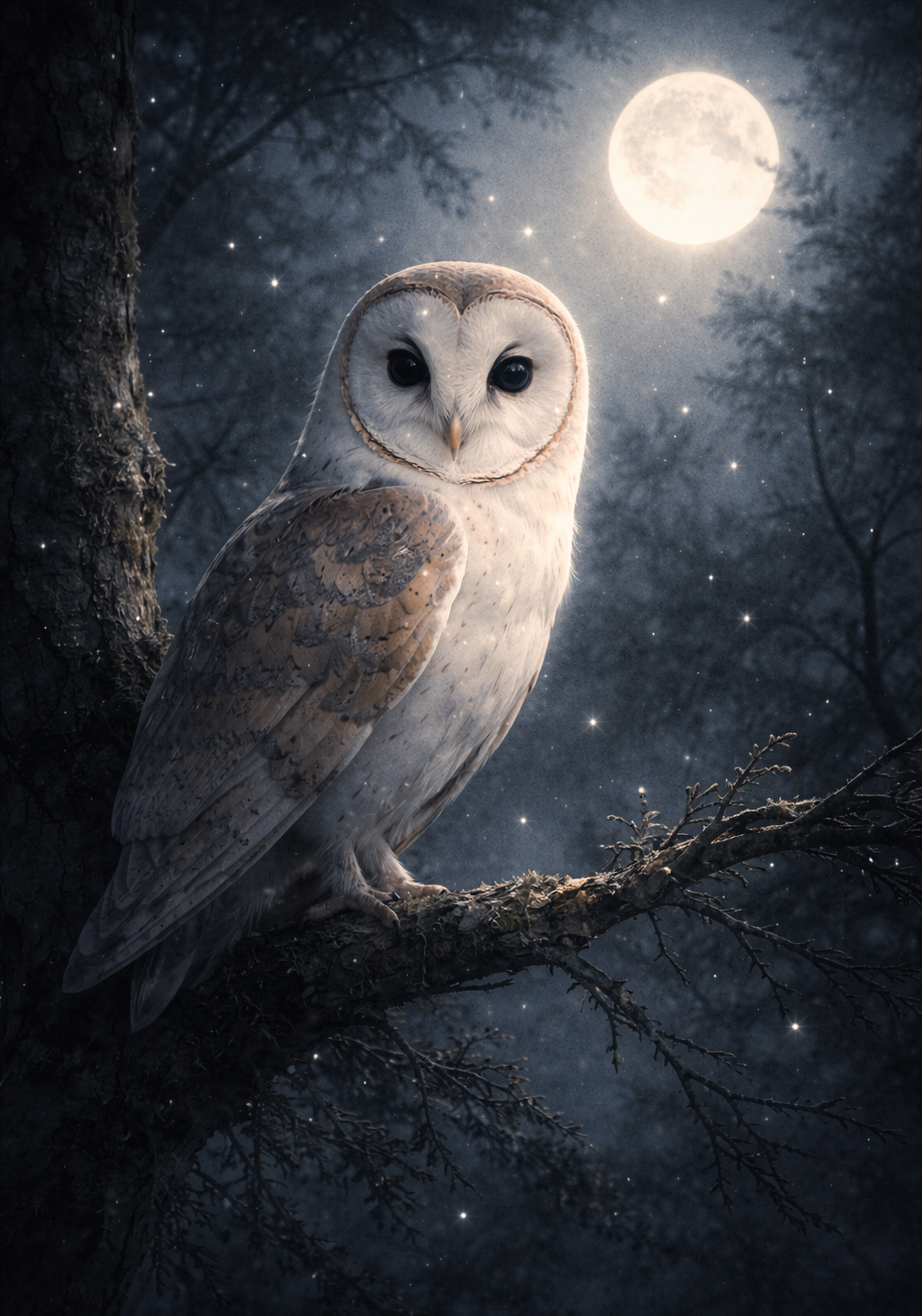 Moonlit Owl Earrings