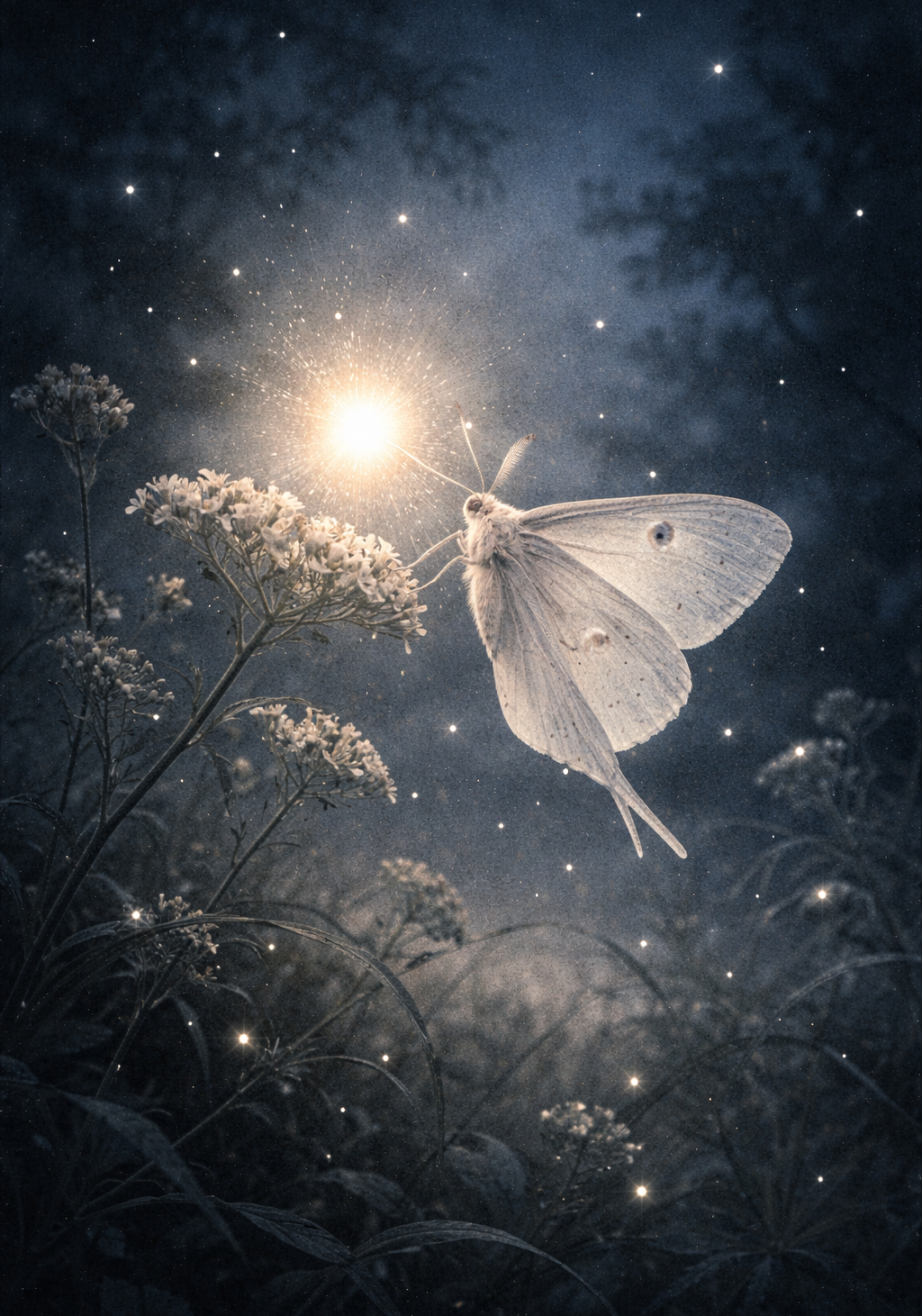 Moonlit Moth Earrings