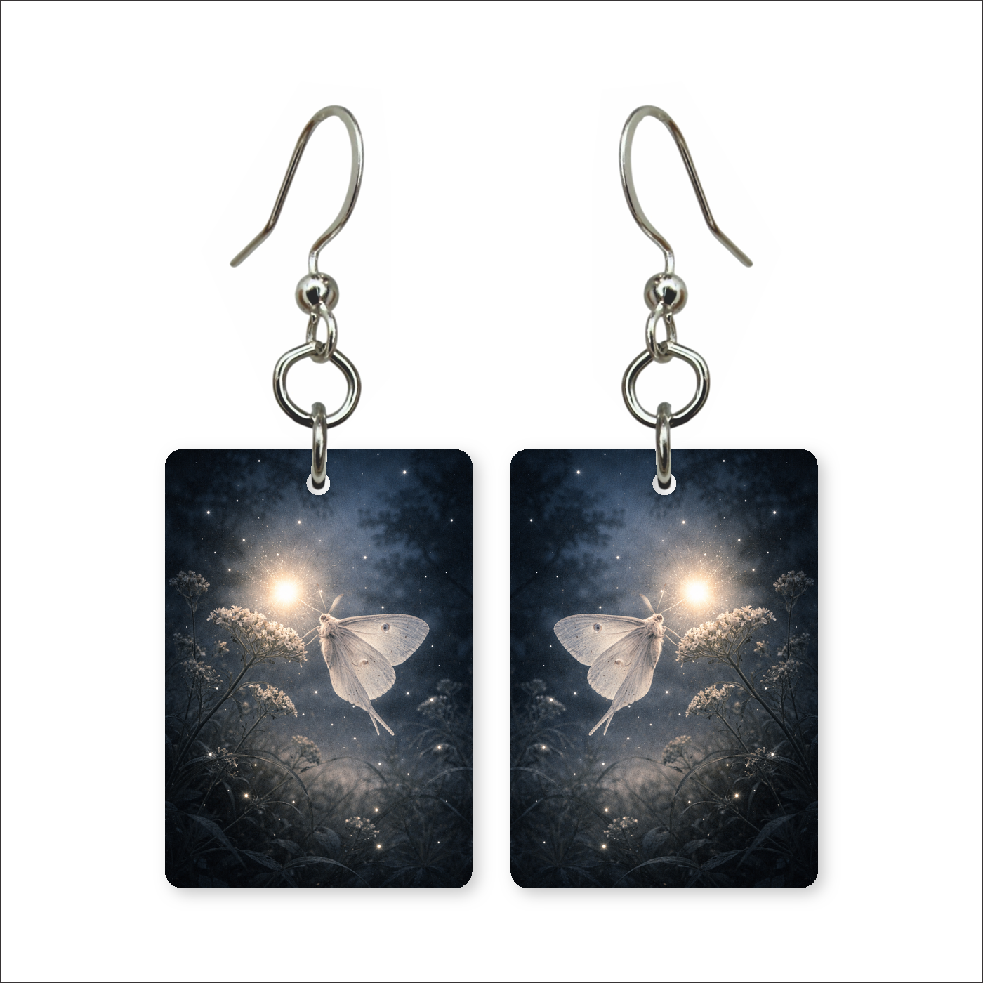 Moonlit Moth Earrings
