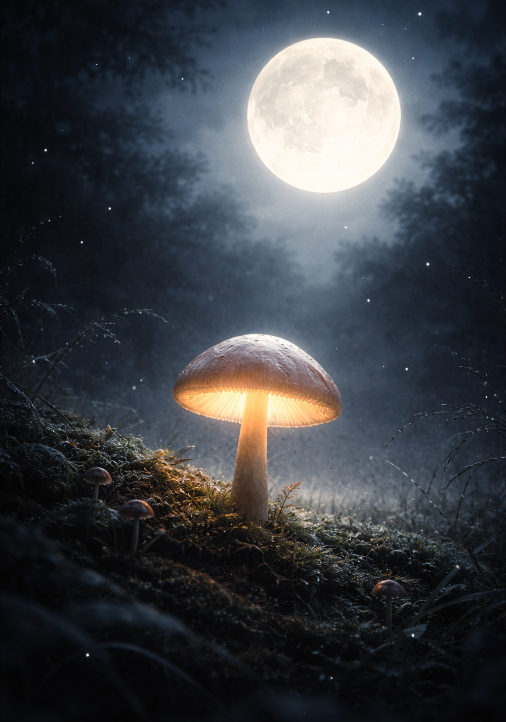 Moonlit Mushroom Earrings