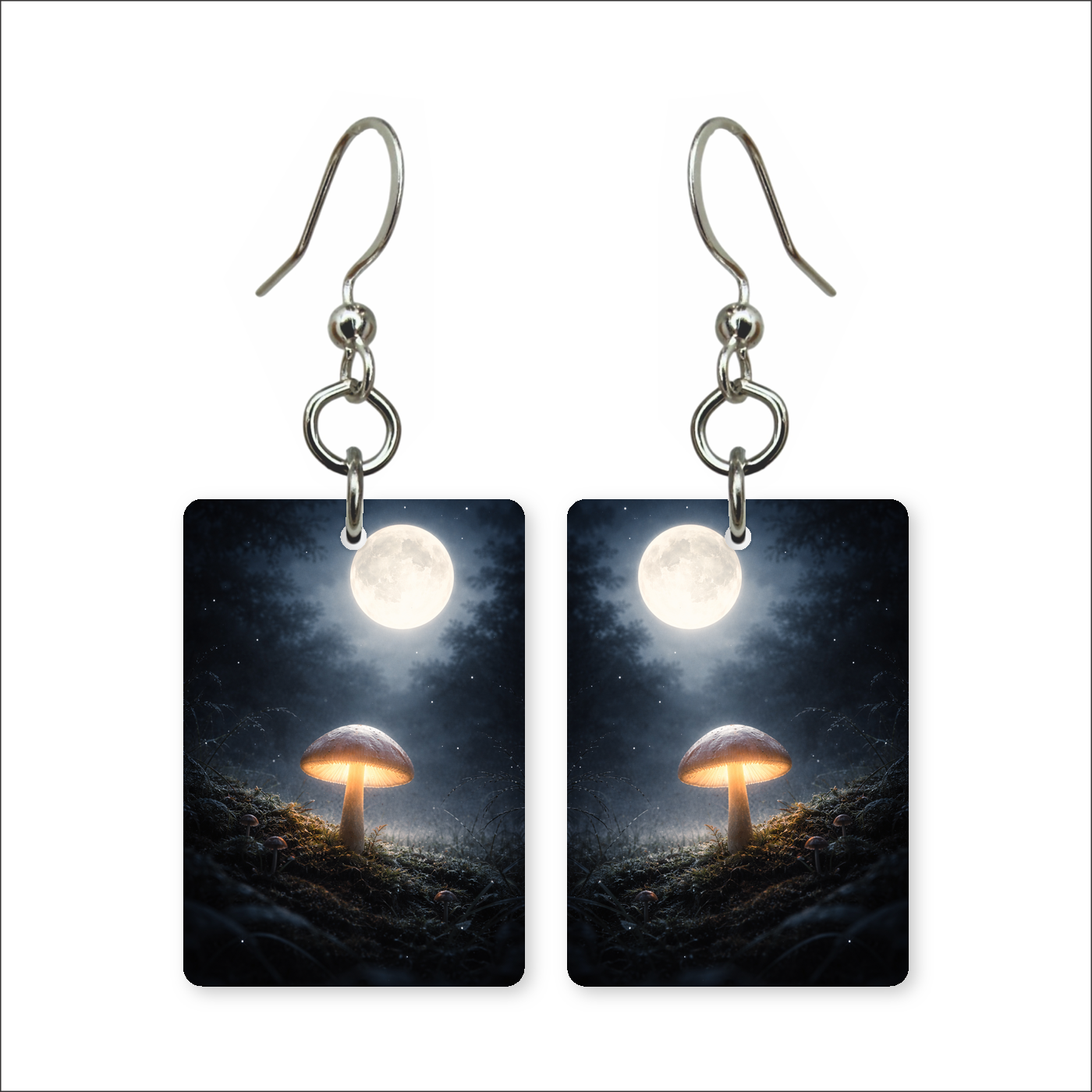 Moonlit Mushroom Earrings