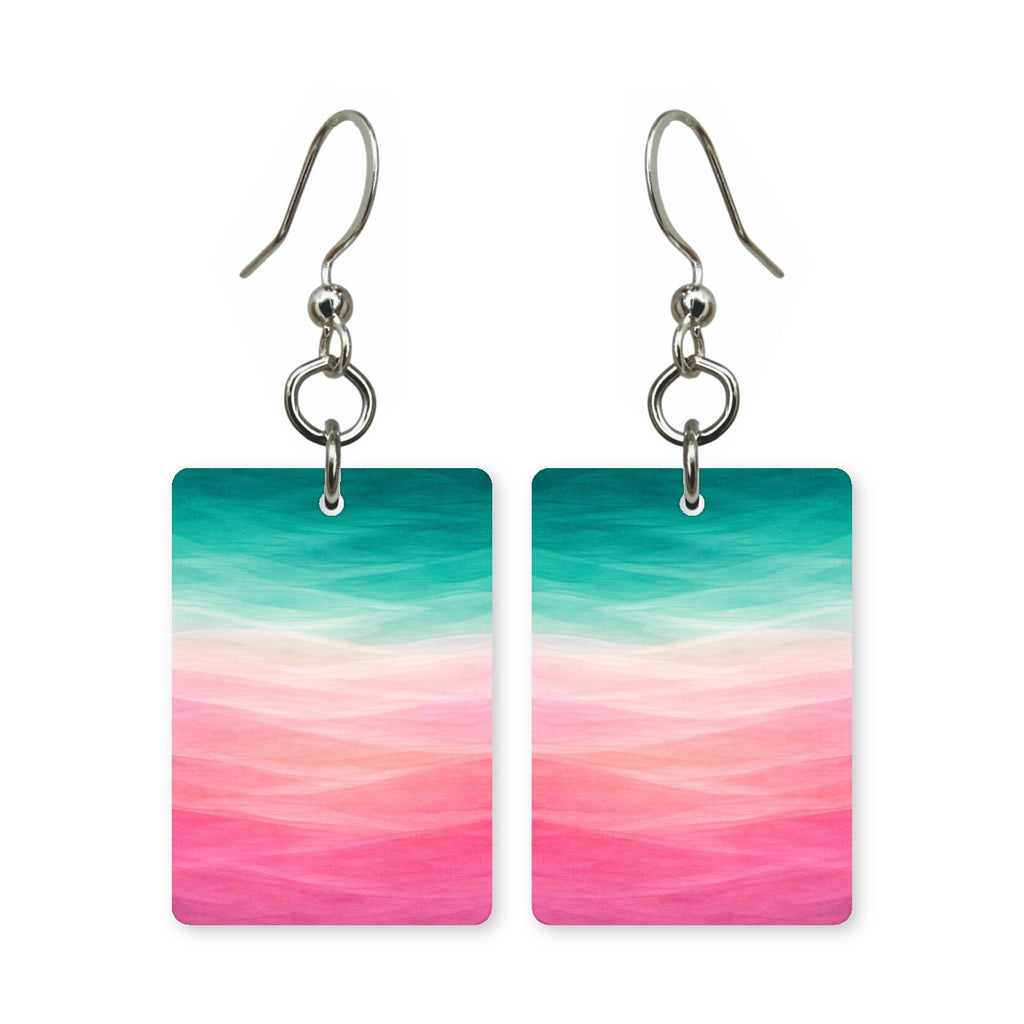 Rose Teal Horizon Earrings | FW125J