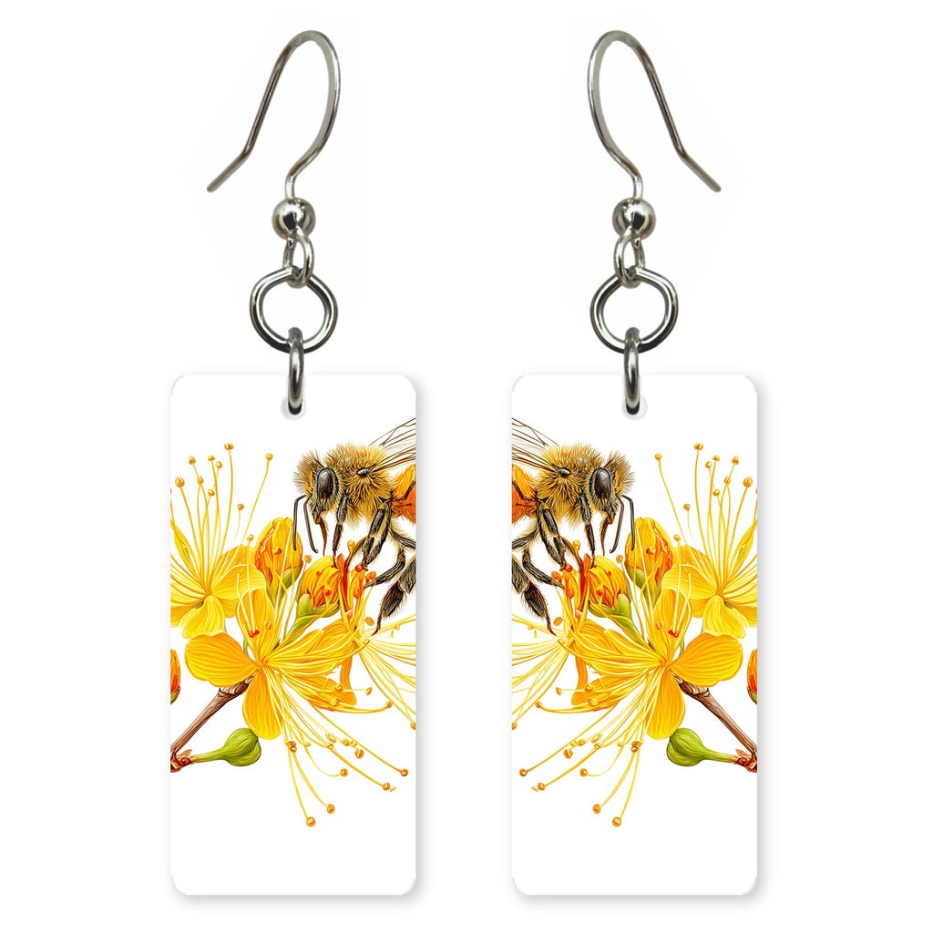 Golden Blossom Bee Earrings | FW128A