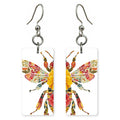 Floral Mosaic Bee Earrings | FW128C