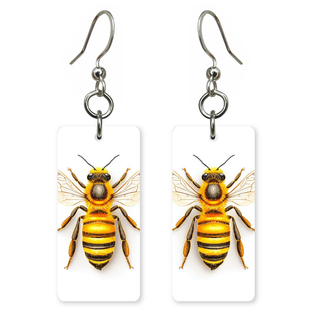 Golden Bee Specimen Earrings | FW128D