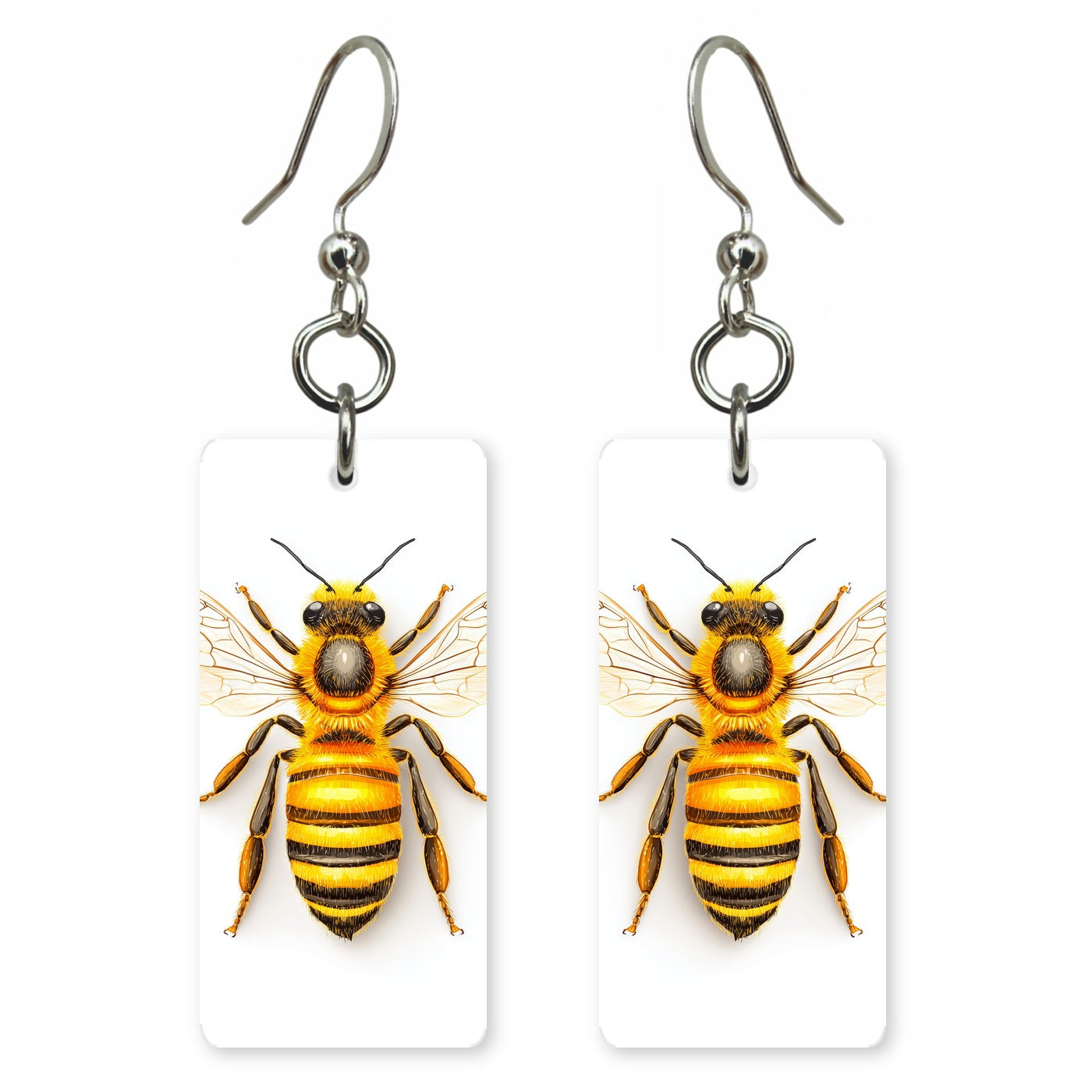Golden Bee Specimen Earrings | FW128D