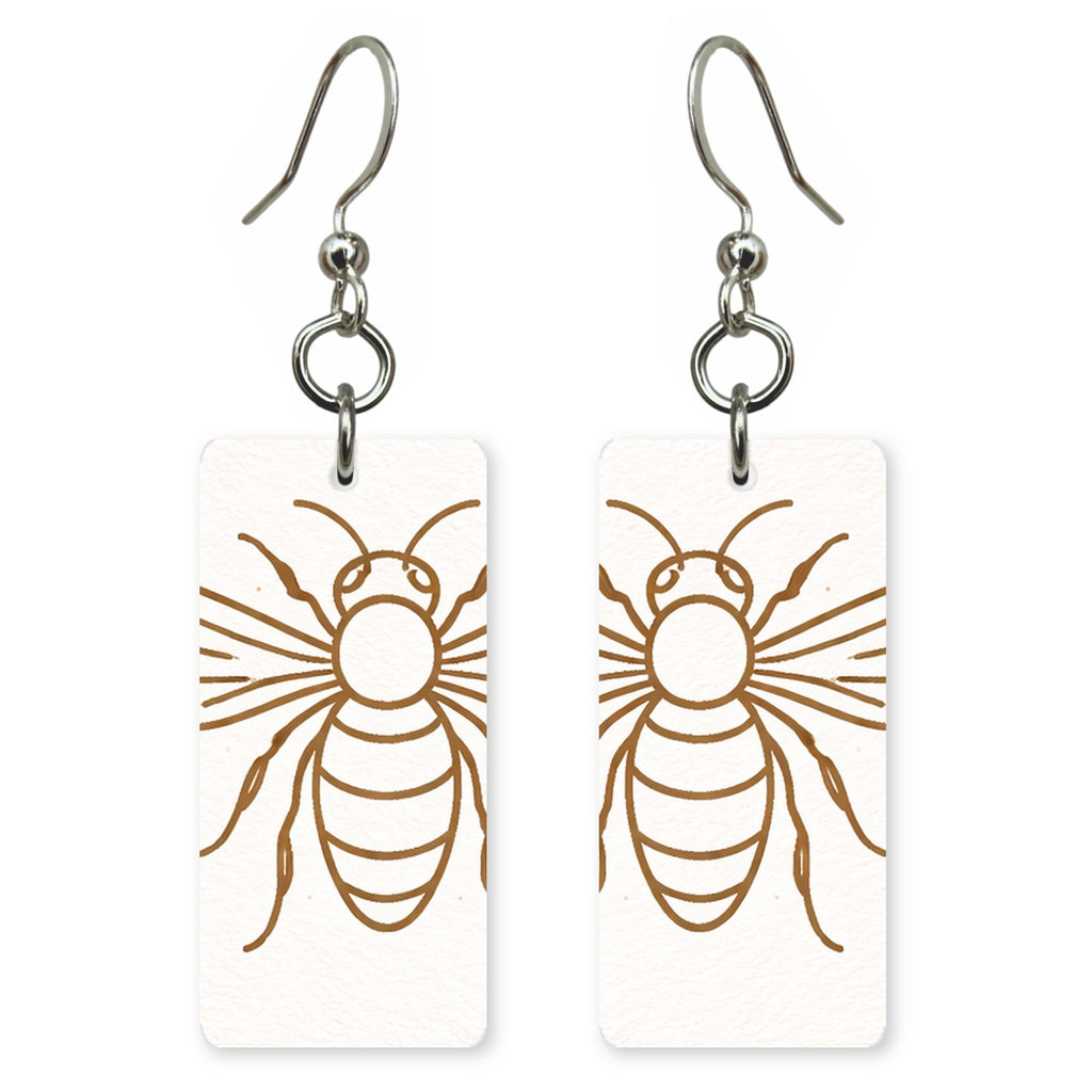 Line Drawn Bee Earrings | FW128E
