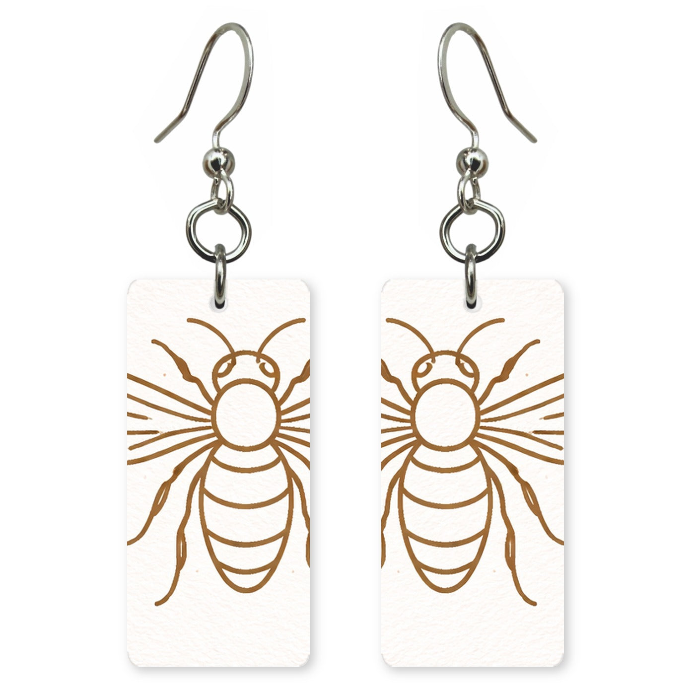 Line Drawn Bee Earrings | FW128E