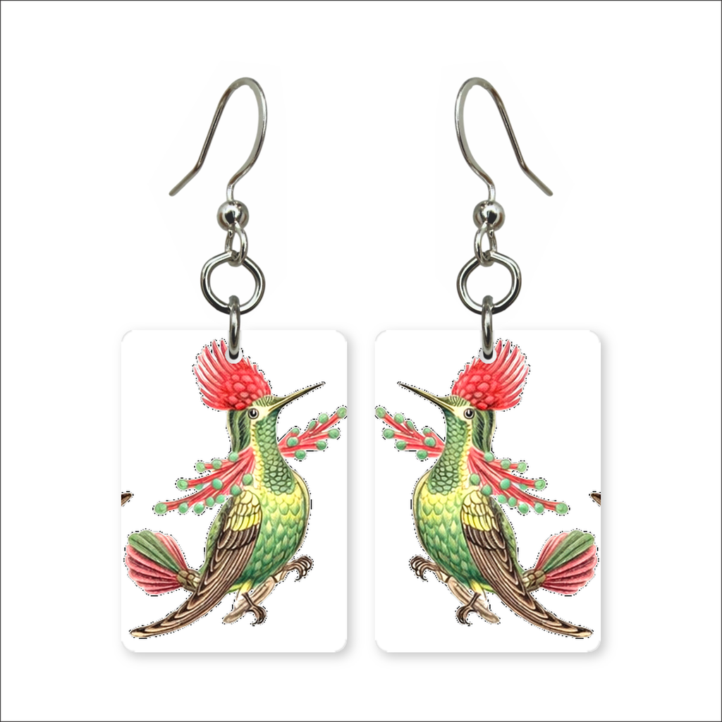 Crested Hummingbird Earrings