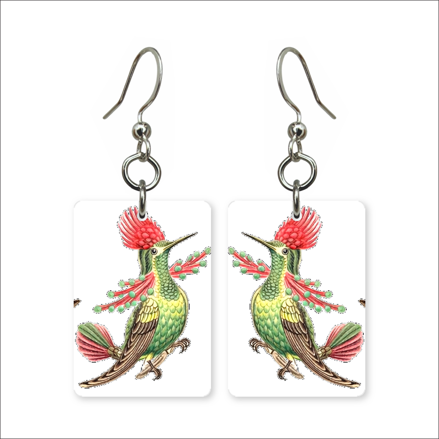 Crested Hummingbird Earrings